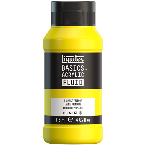 Liquitex Basics Fluid - Primary Yellow - 118mL