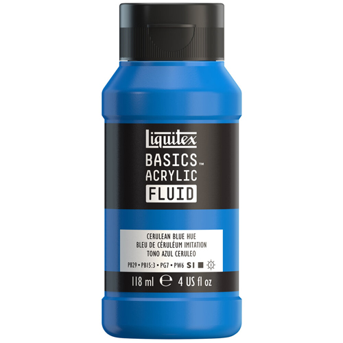 Liquitex Basics Fluid - Cerulean Blue Hue - 118mL