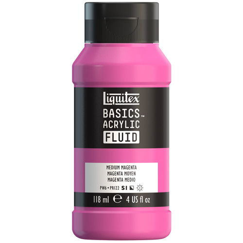 Liquitex Basics Fluid - Medium Magenta - 118mL