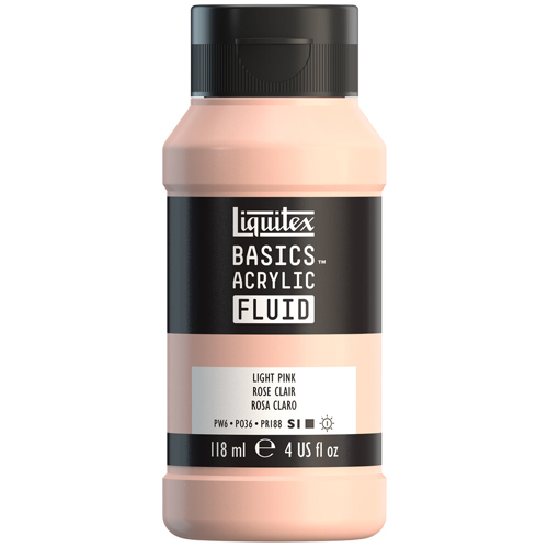 Liquitex Basics Fluid - Light Pink - 118mL