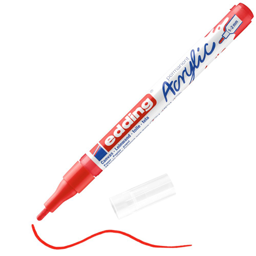 edding Acrylic Marker - Fine - Traffic Red