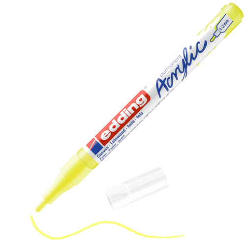 edding Acrylic Marker - Fine - Neon Yellow