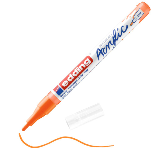 edding Acrylic Marker - Fine - Neon Orange