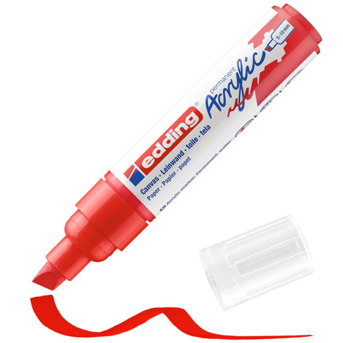 edding Acrylic Marker - Broad - Traffic Red