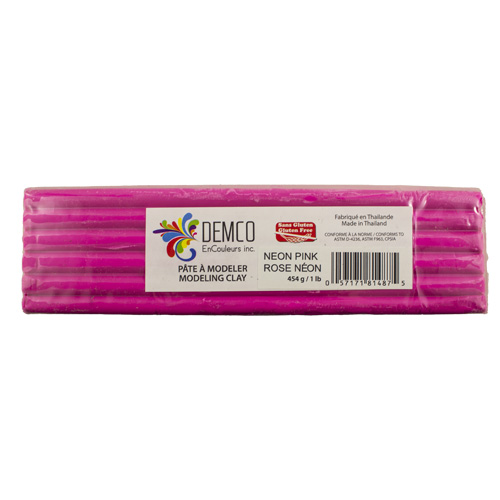 Demco Modelling Clay 1lb Neon Pink