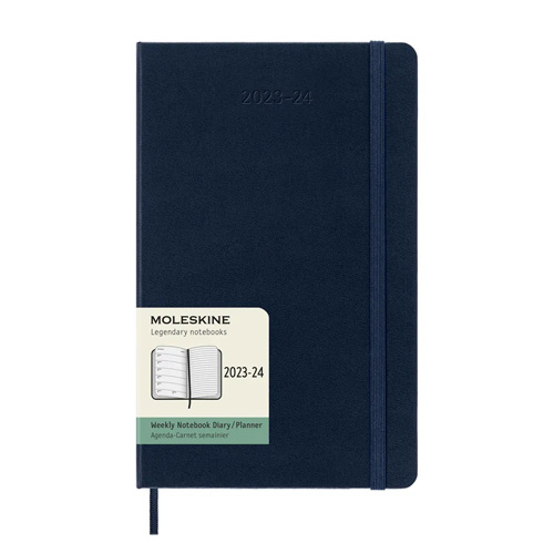 Moleskine 2023/2024 Weekly 18-month Planner - Large, Hardcover, Sapphire Blue