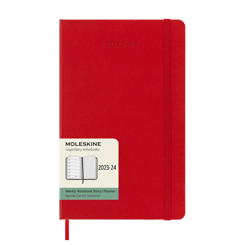 Moleskine 2023/2024 Weekly 18-month Planner - Large, Hardcover, Red