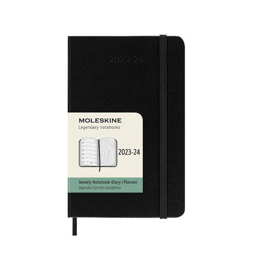 Moleskine 2023/2024 Weekly 18-month Planner - Pocket, Hardcover, Black