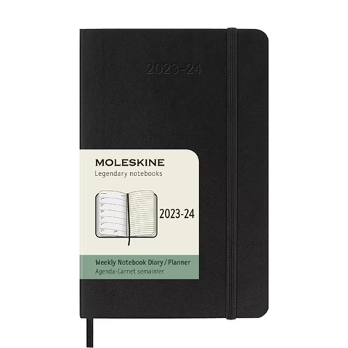 Moleskine 2023/2024 Weekly Horizontal 18-month Planner - Large, Hardcover, Black