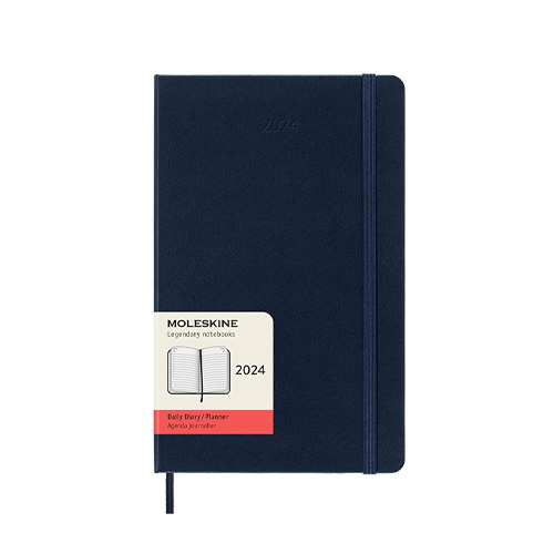 Moleskine 2024 Daily 12-month Planner - Pocket, Hardcover, Blue