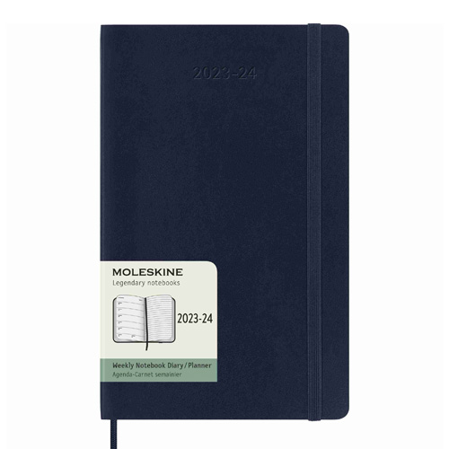 Moleskine 2023/2024 Weekly 18-month Planner - Large, Softcover, Blue
