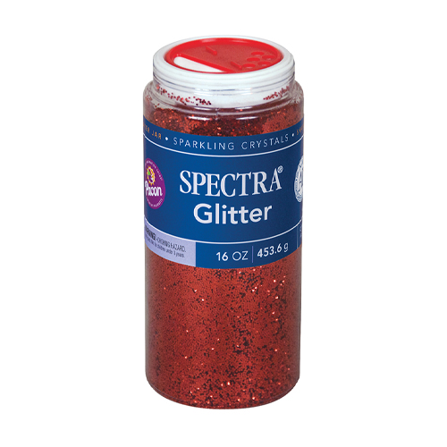 Glitter 1lb Shaker Bottle Red