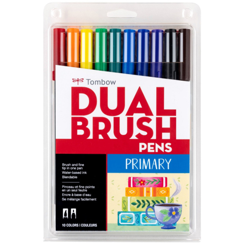 Tombow Dual Brush Pen - Set of 10  Primary