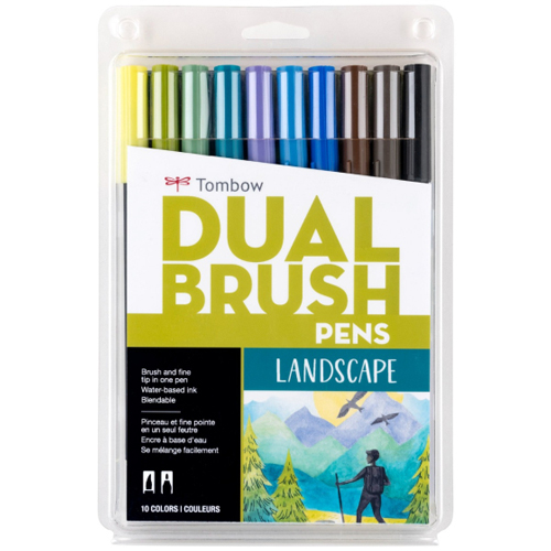 Tombow Dual Brush Pen - Set of 10 – Landscape