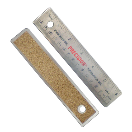 Metal Ruler Cork Back