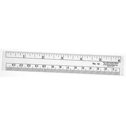 Clear Plastic Mini Ruler 6"