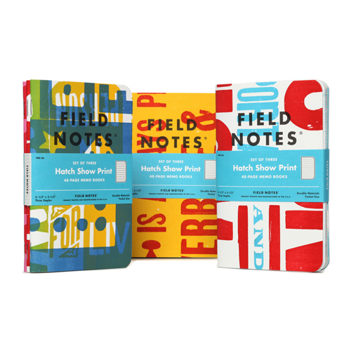 Field Notes - Ruled Note Books - 3-pack - Hatch Show Print