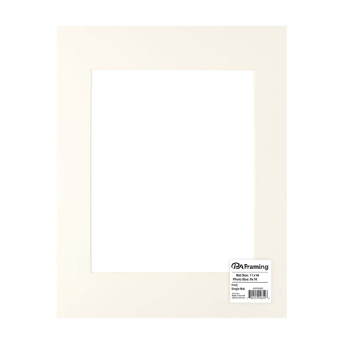 PA Framing ADF Mat 11" x 14"/ 8" x 10" Window -  Ivory