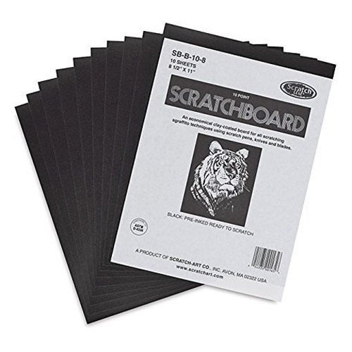 Scratch Boards - 8.5" x 11" - 10-pack