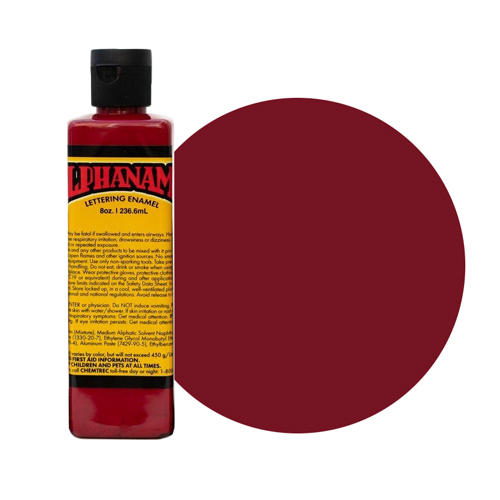 Alpha 6 Enamel Paint - Dark Red - 8oz