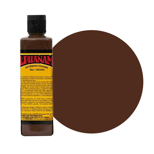 Alpha 6 Enamel Paint - Medium Brown - 8oz