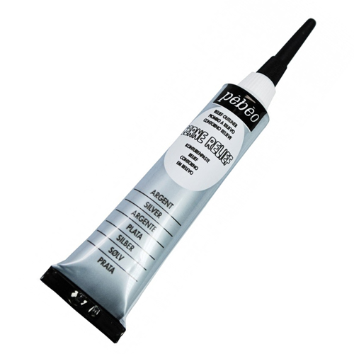 Pebeo Vitrail Paint Outliner - Silver - 20ml