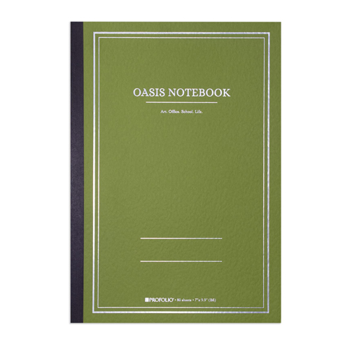 Itoya Profolio Oasis Notebook  6.93" x 9.84"  Avocado 