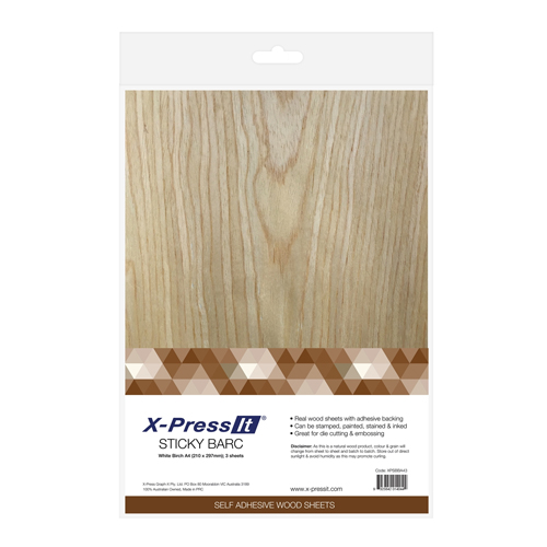 X-Press It - Sticky Barc - White Birch - 8" x 11", 3-pack