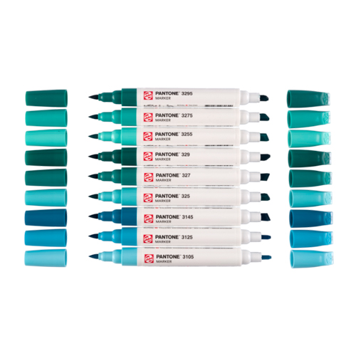 Talens | Pantone Marker Set of 9 Blue Green Colours