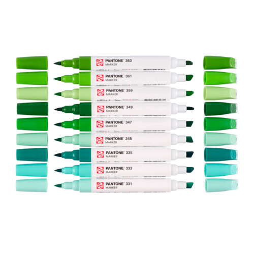 Talens | Pantone Marker Set of 9 Green Colours