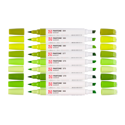 Talens | Pantone Marker Set of 9 Green Yellow Colours