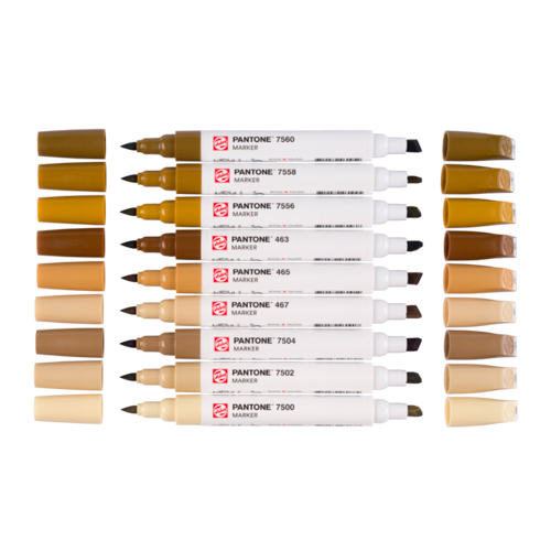Talens | Pantone Marker Set of 9 Brown Colours