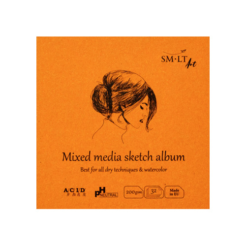 SM-LT Mixed Media Layflat  Album 5.5" x 5.5"