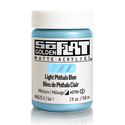 Golden Soflat 2oz Light Phthalo Blue