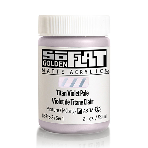 Golden SoFlat Matte Acrylic Paint - Light Violet 2 oz jar