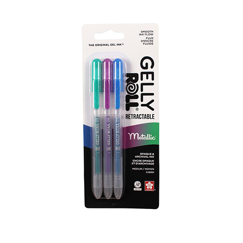  Sakura Gelly Roll Retractable - Metallic 3PK