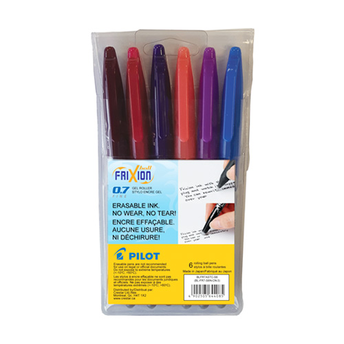 PILOT FriXion Ball Erasable Gel Rollerball Pen - 6PK - B