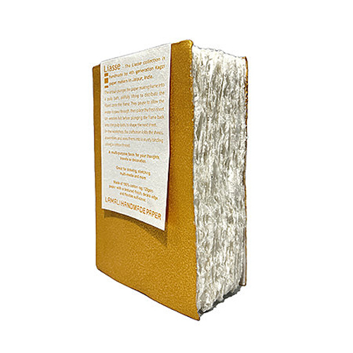 LAMALI Liasse Handmade Book - 4.7" x 7.1" - Solid Gold