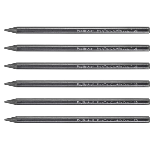 Pacific Arc Woodless Graphite Pencil - 2B - Pack of 6