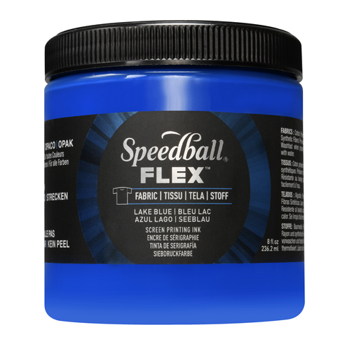 Speedball Flex Fabric Screen Printing Ink - Lake Blue