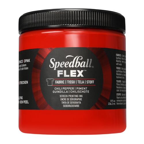 Speedball Flex Fabric Screen Printing Ink - Chili Pepper