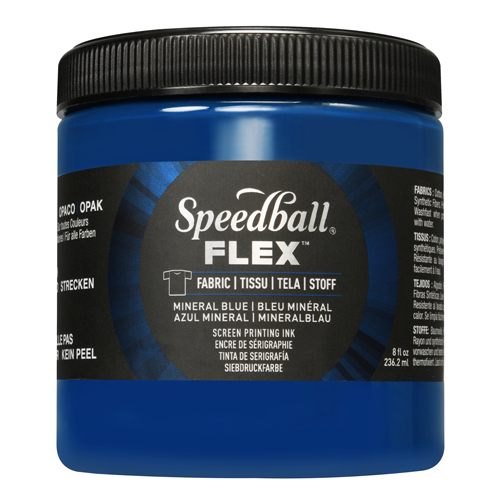 Speedball Flex Fabric Screen Printing Ink - Mineral Blue