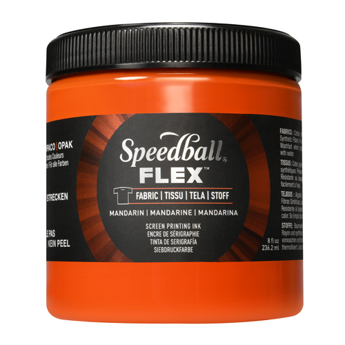 Speedball Flex Fabric Screen Printing Ink - Mandarin