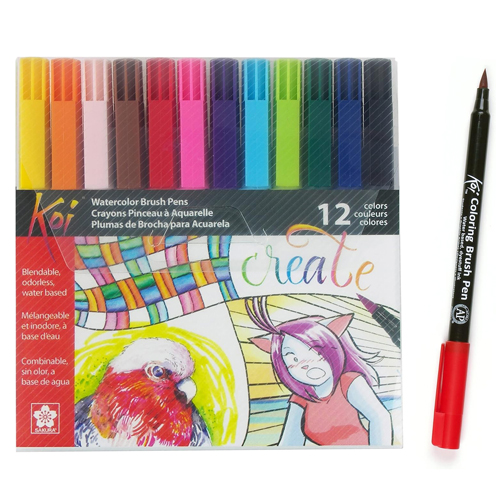 Sakura Koi Colouring Brush  Set of 12