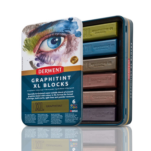 Derwent Graphitint XL Blocks - Tin of 6