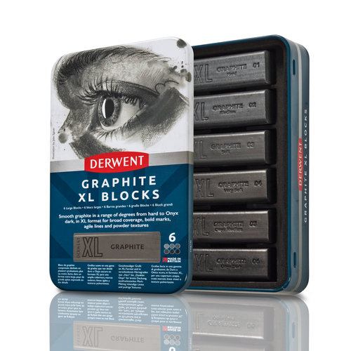 Derwent Graphite XL Blocks - Tin of 6