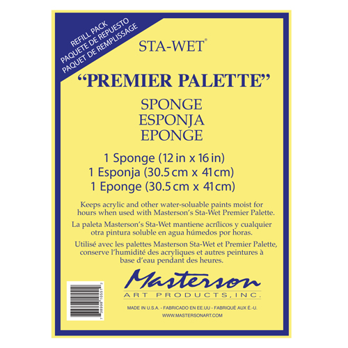 Masterson Sta-Wet "Premier Palette" Sponge Refill – 1 Sponge