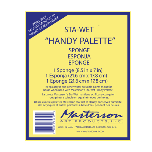 Masterson Sta-Wet "Handy Palette" Sponge Refill – 1 Sponge