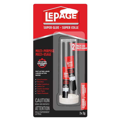 Lepage Super Glue - Liquid formula - 2 x 2ml