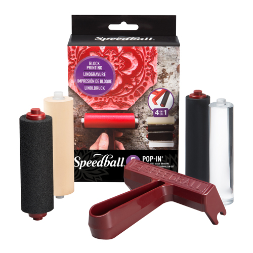 Speedball 4" 4-in-1 Pop-In Roller Brayer Kit